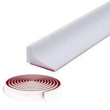 78 inch White Shower Threshold Water Dam Self-Adhesive Silicone Barrier