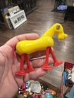 New ListingVINTAGE MARX TOY COMPANY RAMP WALKER TOY HORSES 1960'S Rare Color Red And Yellow