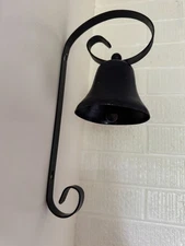 Vintage Hanging  Dinner Supper Bell with Wall Bracket