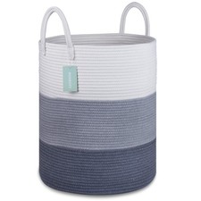Large Laundry Hamper Basket for Girls Boys Kids 65L, Tall Nursery Hamper with...