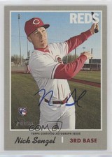 2019 Topps Heritage High Number Real One Auto Nick Senzel #ROA-NSE Auto 10ua