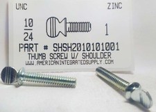  10-24x1 Thumb Screws With Shoulder Steel Zinc Plated 10 