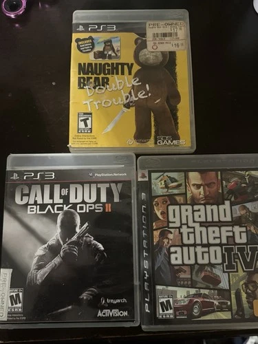 PlayStation 3 Game Bundle  Call Of Duty, Naughty bear, gta 4