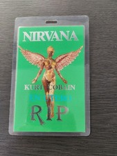Rare Vintage Nirvana Kurt Cobain In Utero RIP Commemorative Promo Pass 90s VTG