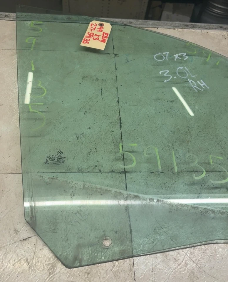 2004-2010 BMW X3 Passenger Side Right Front Door Glass Window (Green Tint) OEM Foto 2 de 4