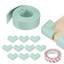 6.5 ft x 3.15 Inch Edge Corner Protector with 10 Corners, Light Green