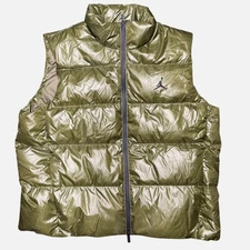 Jordan Therma Fit Down Puffer Vest Mens XXL Green Sleeveless Air Jordan NWT