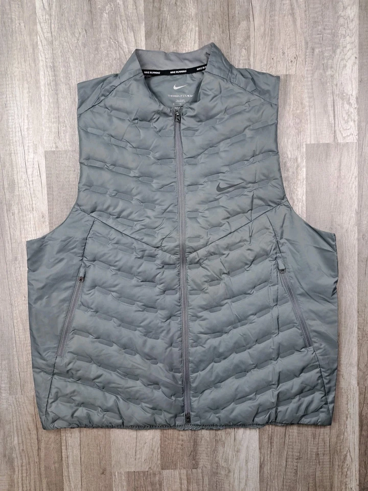 Nike Therma-FIT ADV Repel Abajo Chaleco para Correr Gris Para Hombre Talla Mediana NUEVO Foto 2 de 4