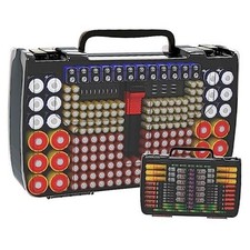 Battery Organizer Storage Case with Tester for 269 Batteries, Double Sides Grey