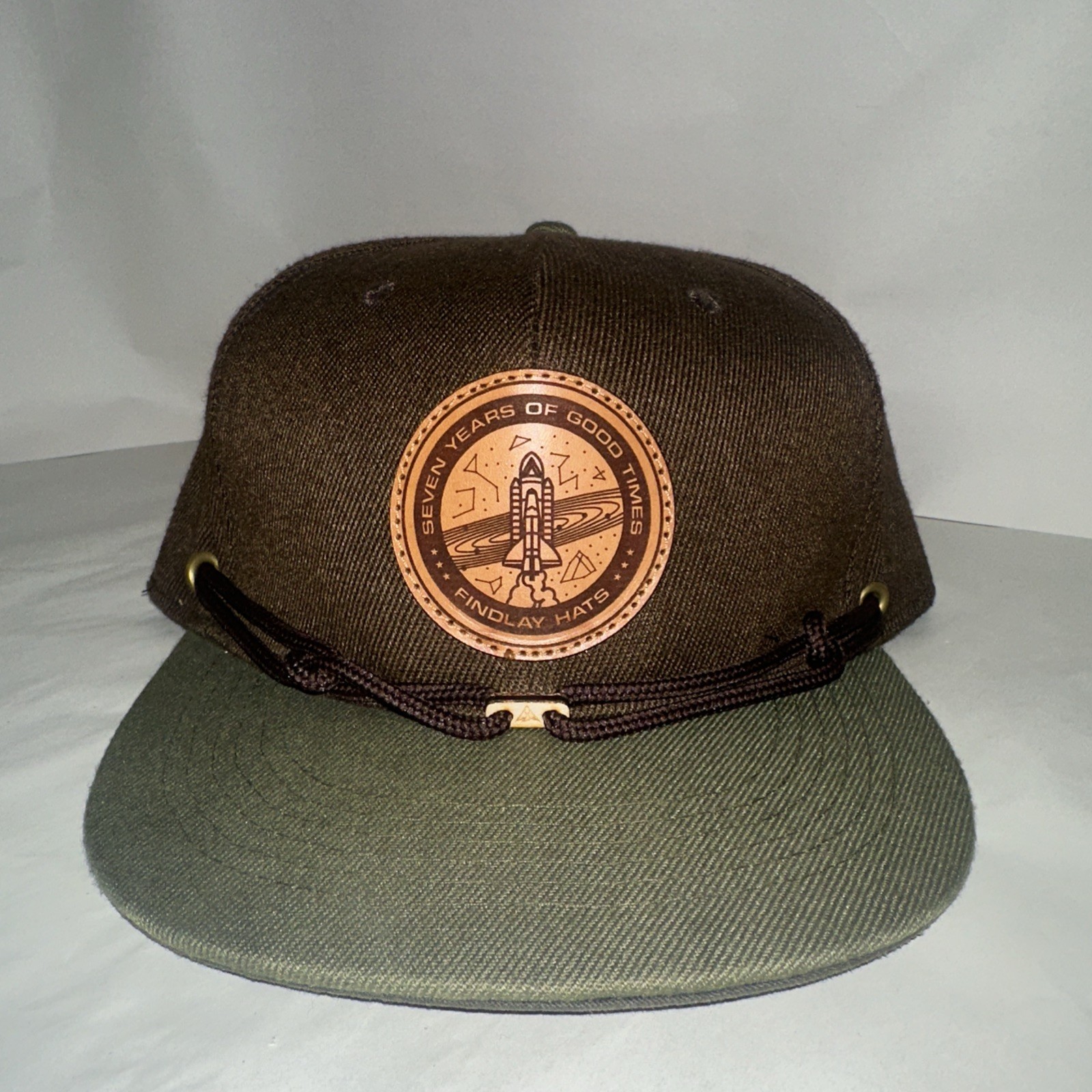 Findlay Green Blac Leather Patch Spaceship Rocket… - image 1