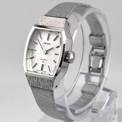 SEIKO 17-3280 20 Jewels Timeless watch Square Oval Silver Hand-wound Vintage - Picture 4 of 24