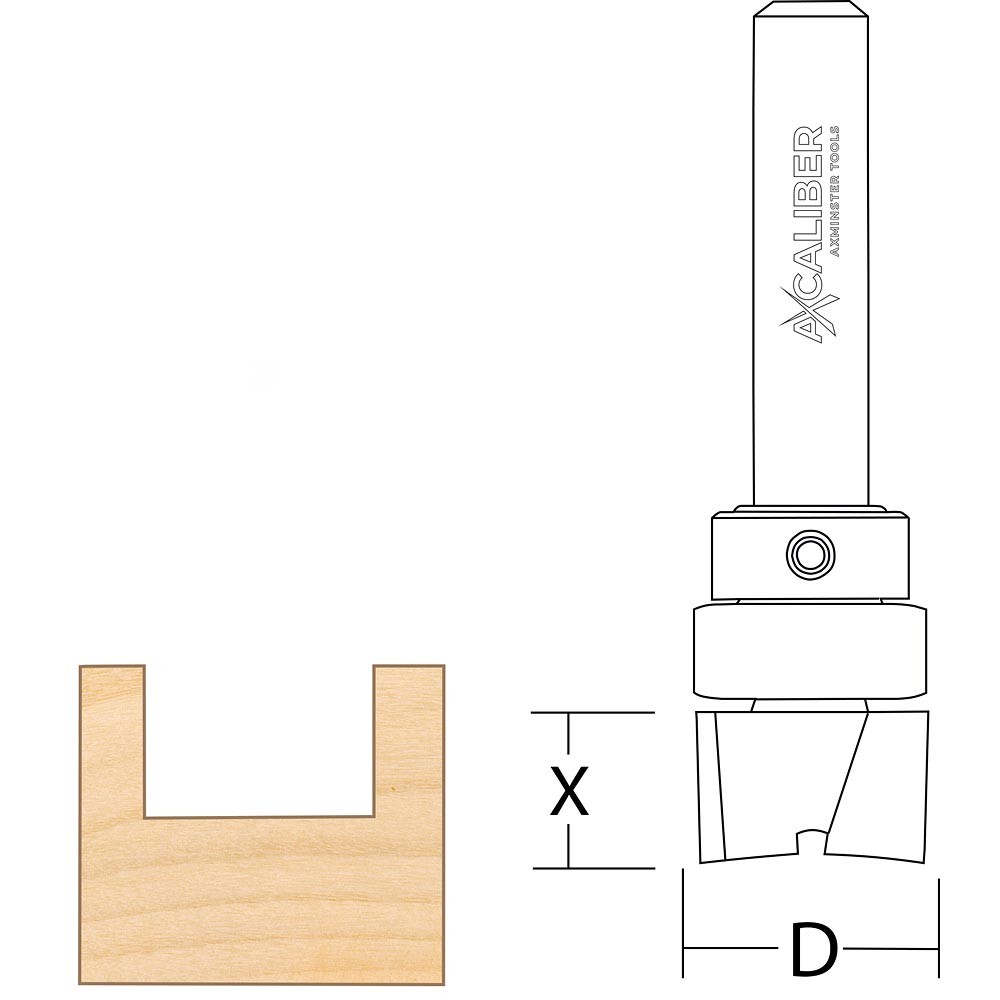Axcaliber Milling Cutter with Top Bearing