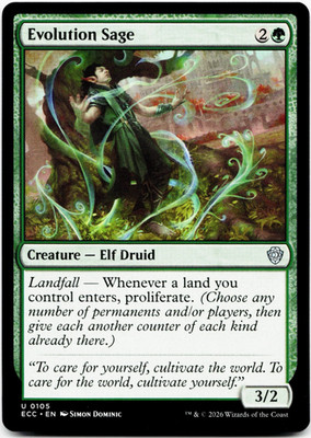 Evolution Sage [Commander: Lorwyn Eclipsed] MTG Magic - ECC 0105 NM  