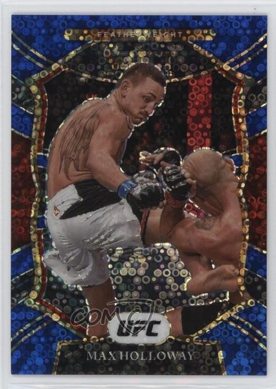 2021 Panini Select UFC Concourse Blue Disco Prizm 80/99 Max Holloway #97