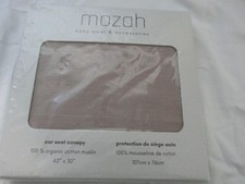 Muslin Car Seat Canopy 100 Organic Cotton NIB By Mozah in Warm taupe