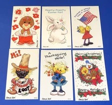 Vintage Suzy's Zoo Holiday Stickers