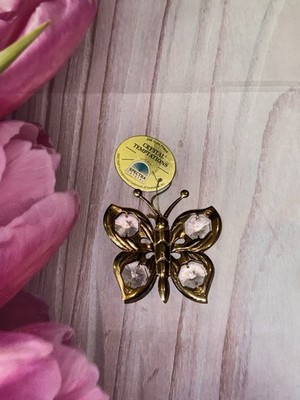 24K GOLD PLATED SPECTRA CRYSTAL TEMPTATIONS Swarovski Butterfly
