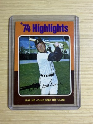 1975 Topps-Al Kaline- '74 Highlights  #4  Sharp Corners/Great Condition $50 BV