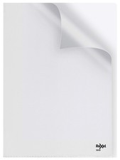 Rexel Nyrex Premium A4 Document Folder, Clear Embossed, 100mic, Cut Back, L-Fold