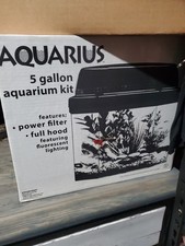 5 Gallon Aquarium Starter Kit with Blue White LED Lights
