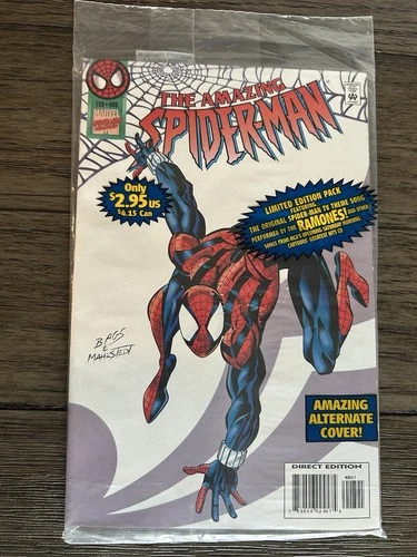 Marvel Spider-Man Comic Book Issue 408 Variant Cover 1996 Bags Mahisted Boarded