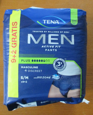 TENA MEN Active Fit Pants Plus   S / M   9 + 2 Stück   NEU!