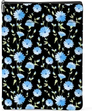 Blue Flower Pattern Book Lovers Gifts Waterproof Book Sleeve Book Pouch Book Pro