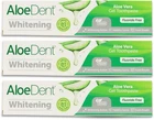 AloeDent Whitening Gel Toothpaste Fluoride Free 100ml x3 Natural