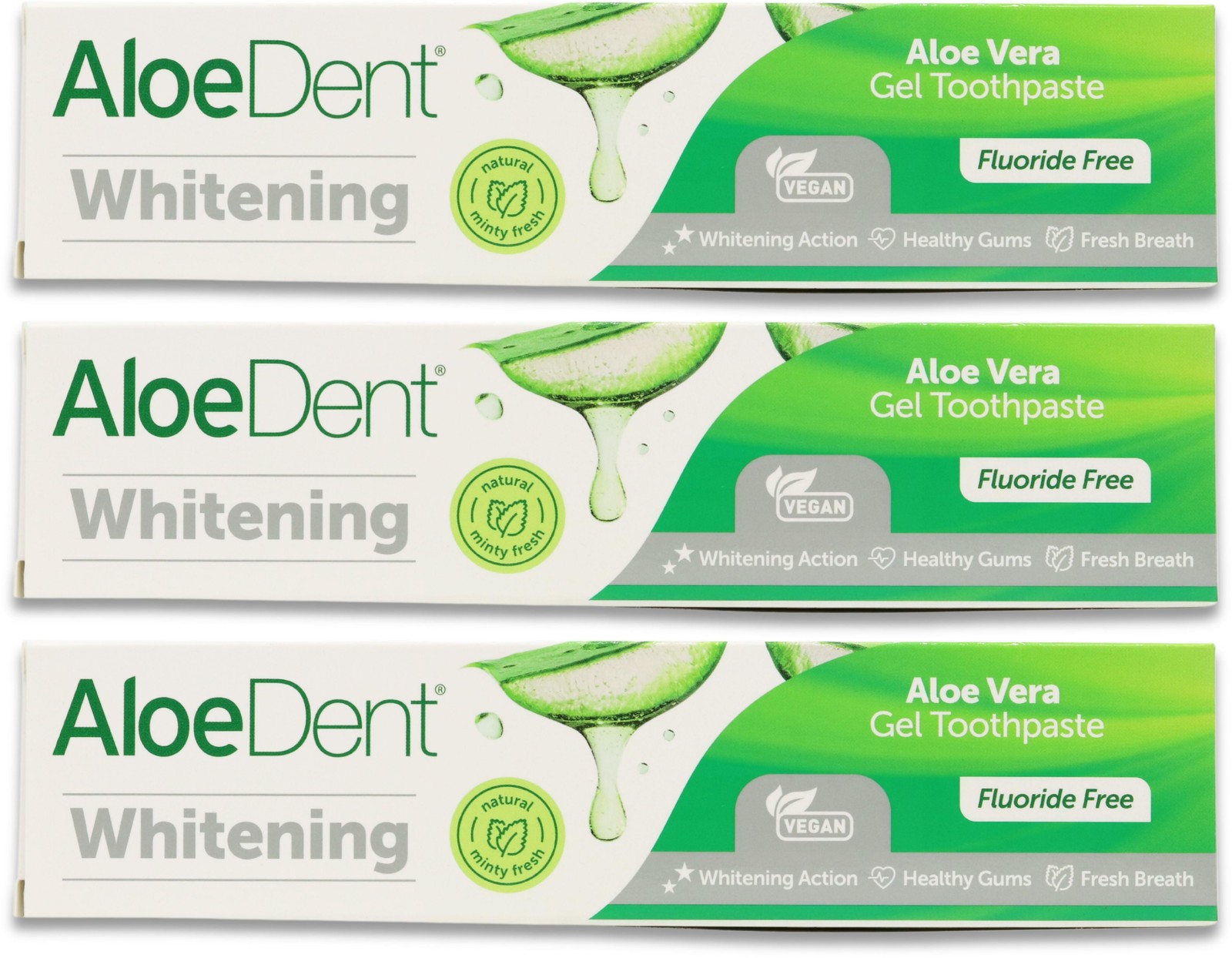 AloeDent Whitening Gel Toothpaste Fluoride Free 100ml Natural - Image 16
