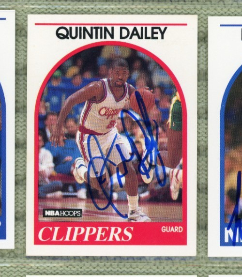 1989-90 HOOPS #221 Quintin Dailey Los Angeles Clippers DECEASED SIGNED CARD