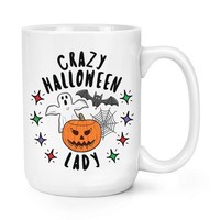 VerrüCkte Halloween Damen Stars 426Ml Groß Becher Tasse Mum Freundin Geist Funny