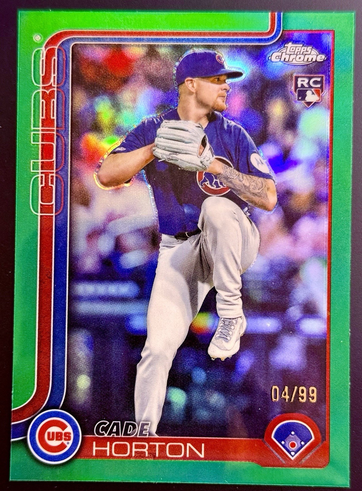 2025 Topps Chrome Update - Cade Horton,  #USC63 Green Refractor /99 (RC)