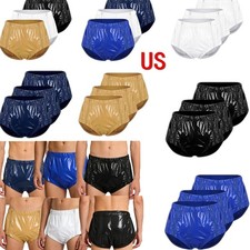 US Men Diaper Covers 3 Packs Reusable Special Needs Clothing Incontinence Briefs