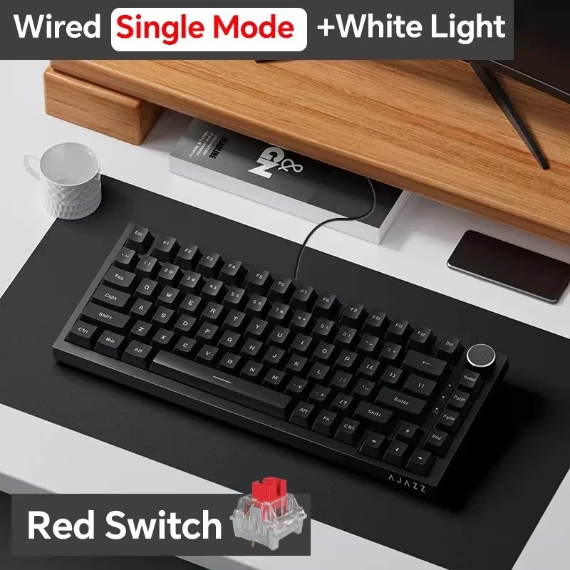 **AJAZZ AK820 Pro Wireless Mechanical Keyboard RGB Bluetooth 5.1 Hot Swap UK**