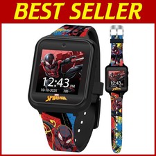Spider-Man Kids LED Smartwatch - Flashing Bezel, 10 Faces