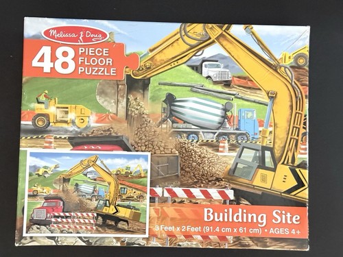 Melissa & Doug Bodenpuzzle Baustelle Kinder Jumbo 48 Teile 3’x2’ - Bild 1 von 7