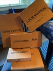 LOT OF EMPTY LOUIS VUITTON 4 ORANGE BOXES  2 SHOPPING BAGS VVG — photo 1