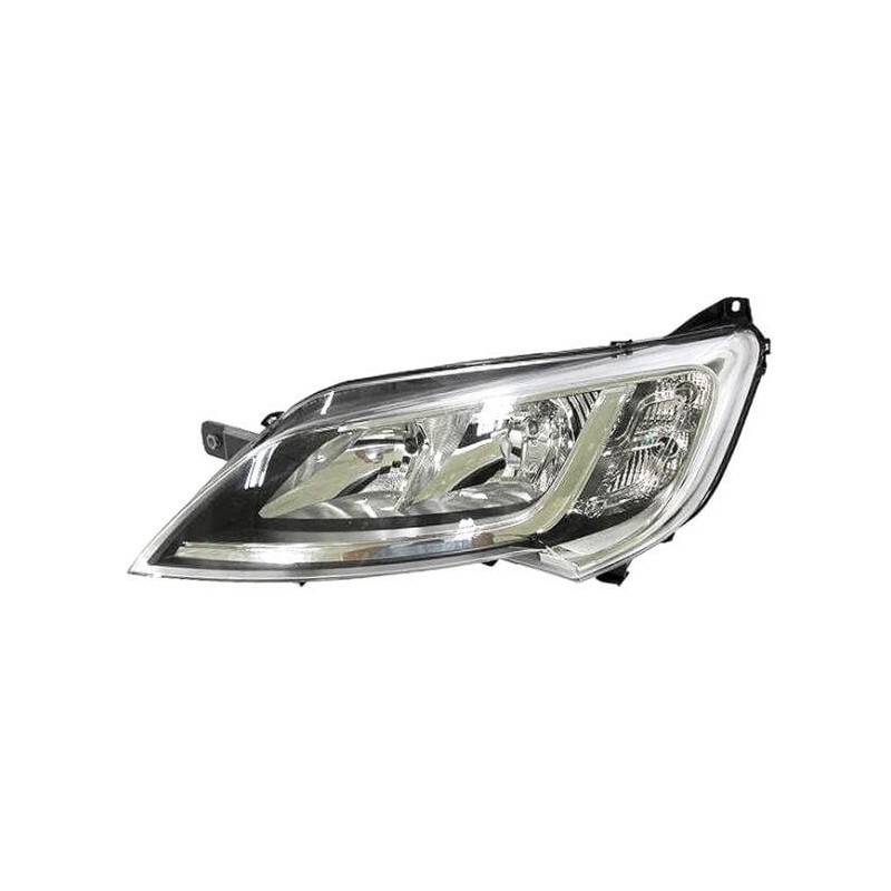 Phare avant gauche double optique H7 chromé compatible Fiat Ducato