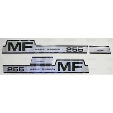 New Massey Ferguson Hood Decal Set MF255 Hump Hood