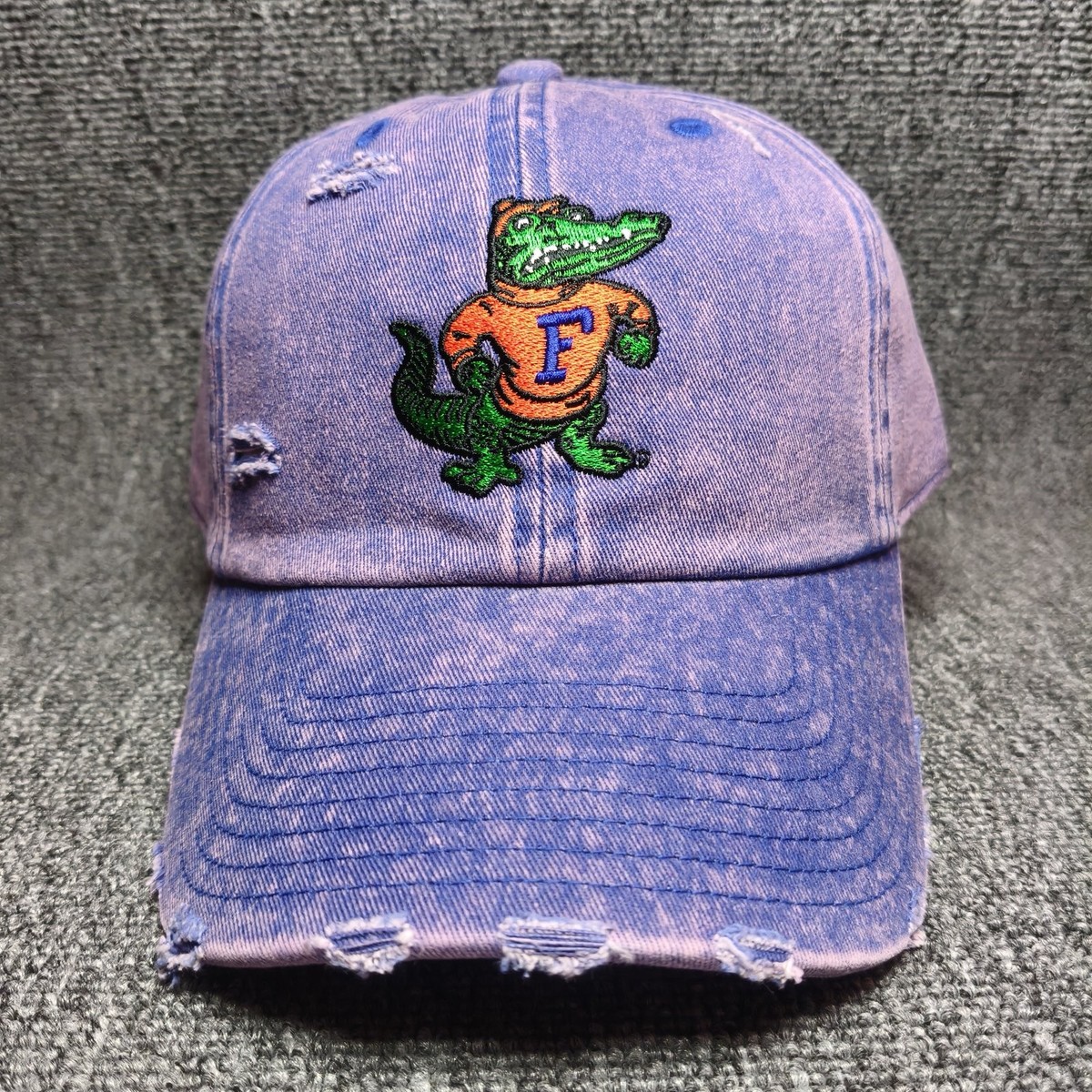Mitchell & Ness Florida Gators NCAA Purple Distressed Buckle Strap Hat Cap