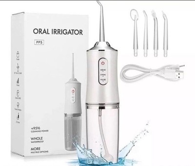 Elektrisch Munddusche Kabellos Wasser Flosser 3 Modi 4 Düsen Oral Irrigator NEU