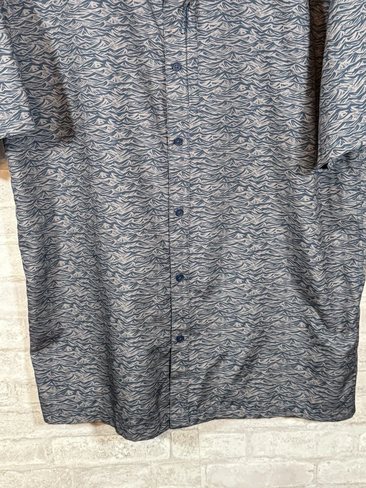 COSTA DEL MAR Hybrid Fishing Shirt Blue Waves Men’s XL Vented Short Sleeve - Image 2 of 4