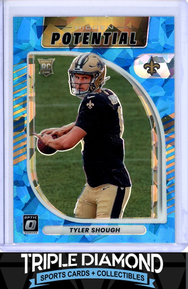 2025 Donruss Optic Tyler Shough Rookie Hidden Potential Blue Ice #33/55 T350