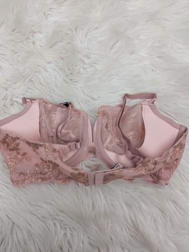 Victoria's Secret NWT Dream Angels Rose Gold Sequin Embellished Unlined Bra 38DD - Picture 6 of 10