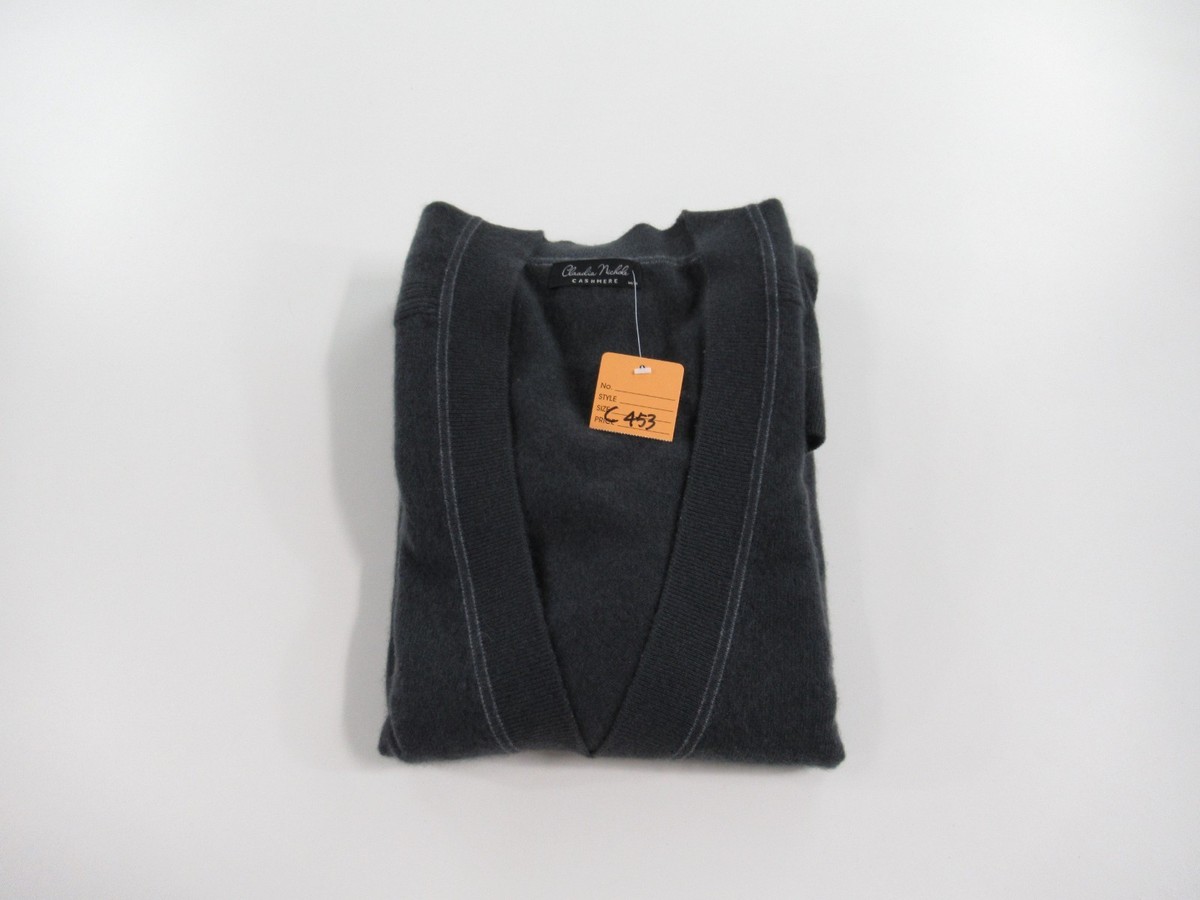 Claudia Nichole Women's 100% Cashmere Button Front Cardigan Sweater M #C453 View 5