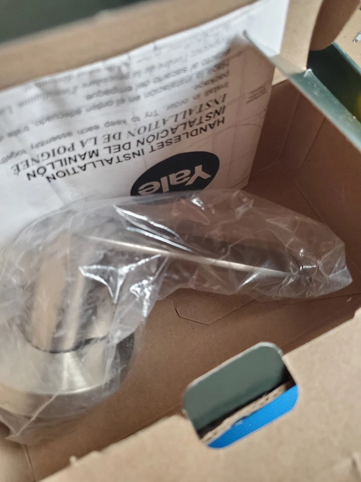 Juego de manijas Yale YR907 JXKC 619 D7809N5KN01 níquel cepillado Foto 2 de 4