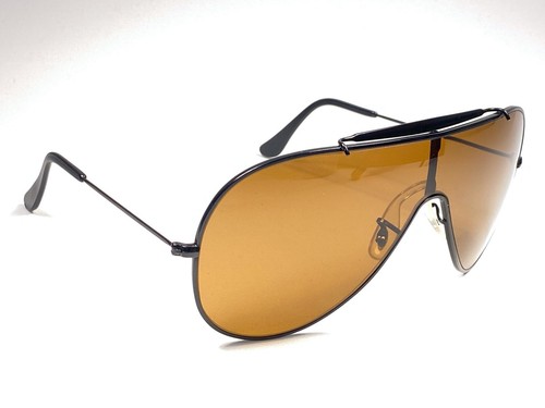 VINTAGE RAY BAN WINGS BLACK AMBER MONO 