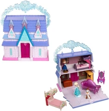 Disney Once Upon a Story Frozen Anna and Elsa Arendelle Castle Micro Play Set