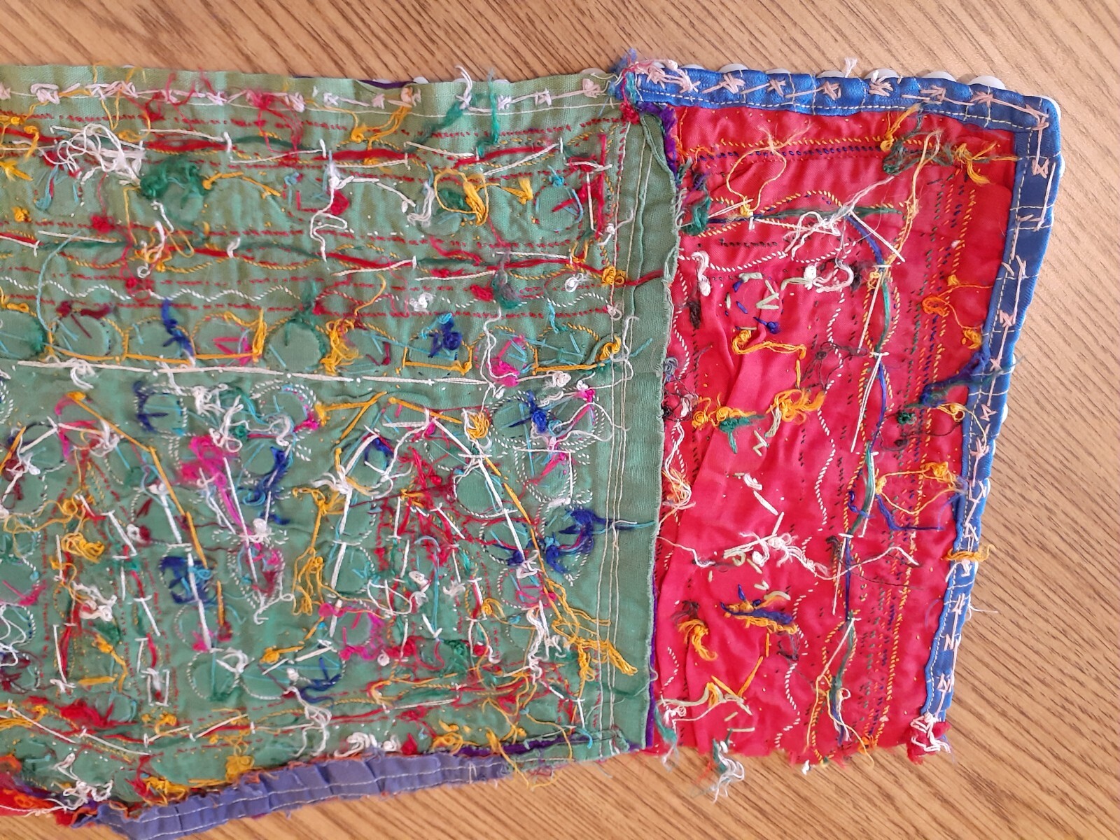 Patchwork Quilt Embroidered Handmade Panel Mirror… - image 22