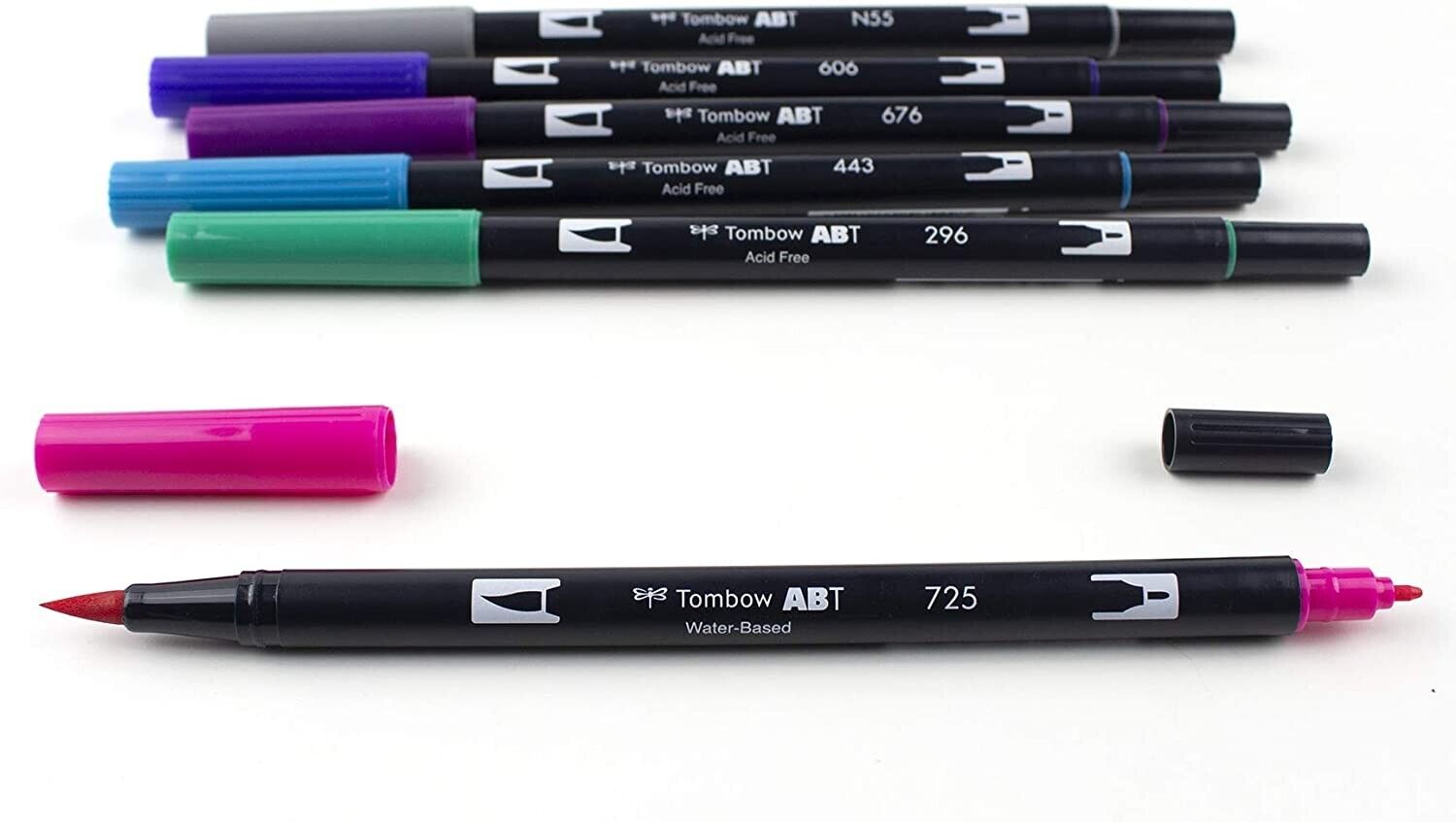 Tombow 61500 Twintone Brights Markers, Dual Tip, 12 Marker Set